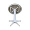 International Concepts Round 36 in Rd Top Pedestal Table, Bar Ht, White/Heather Gray, 36 in W, 36 in L, 41.9 in H, Wood K05-36RT-27B-6B-2 - alternate 3